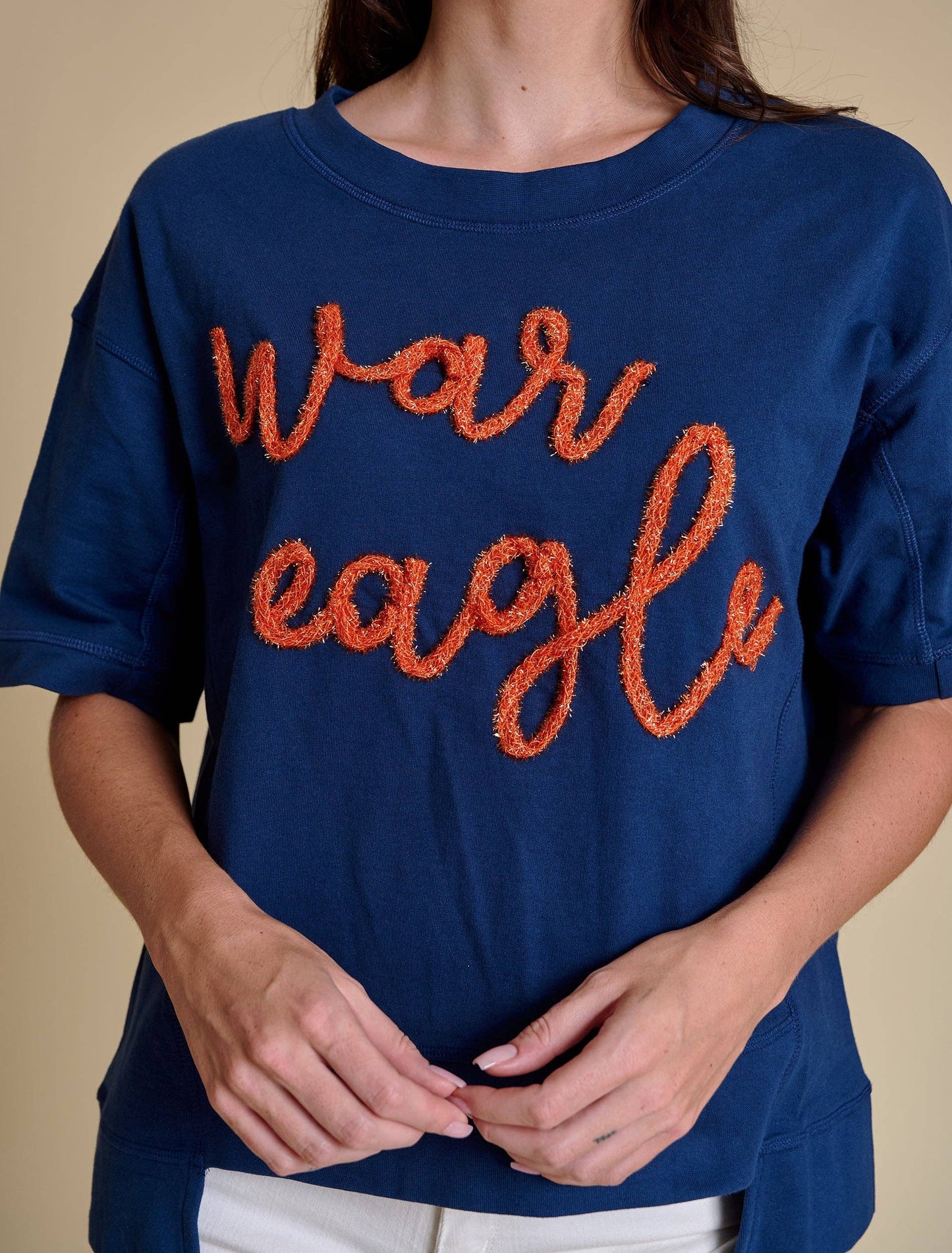 The Glitter Script Boxy Top | Auburn