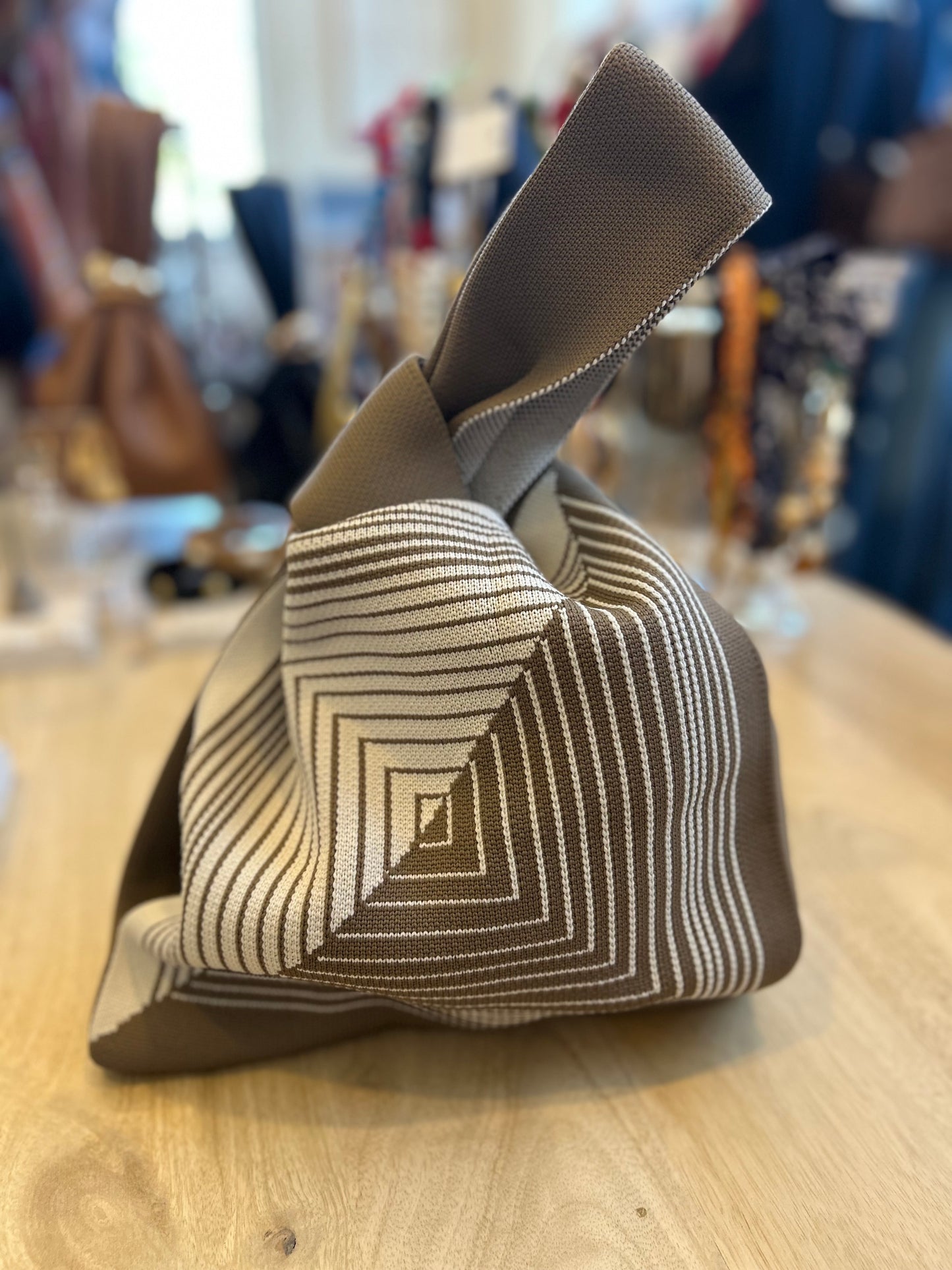 Labyrinth Beige Handbag