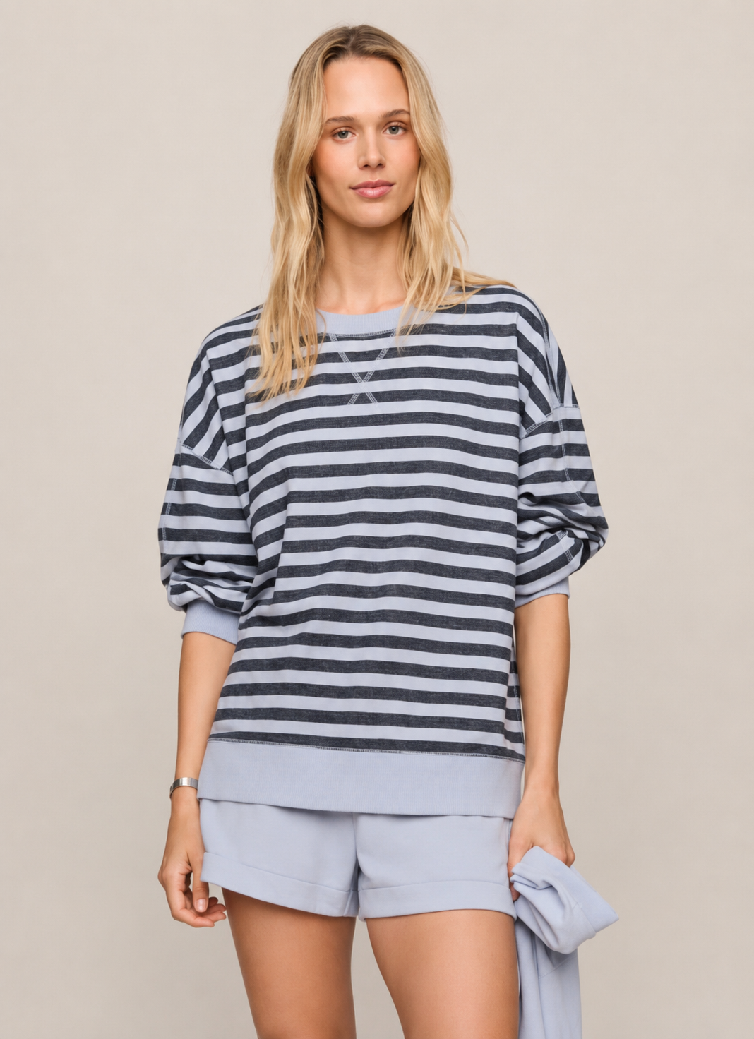 Everyday French Terry Striped Crew