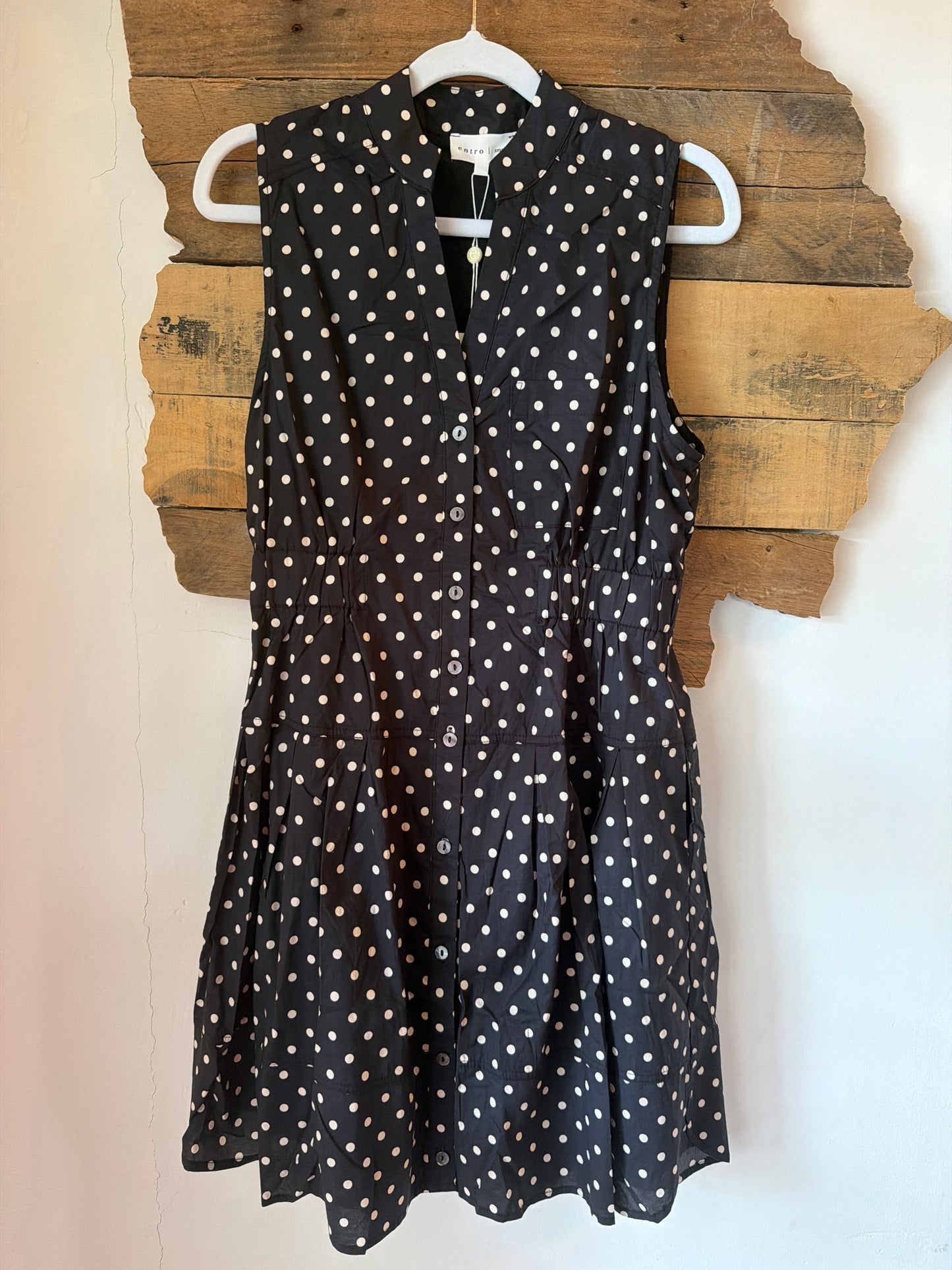 Polka dot sleeveless dress