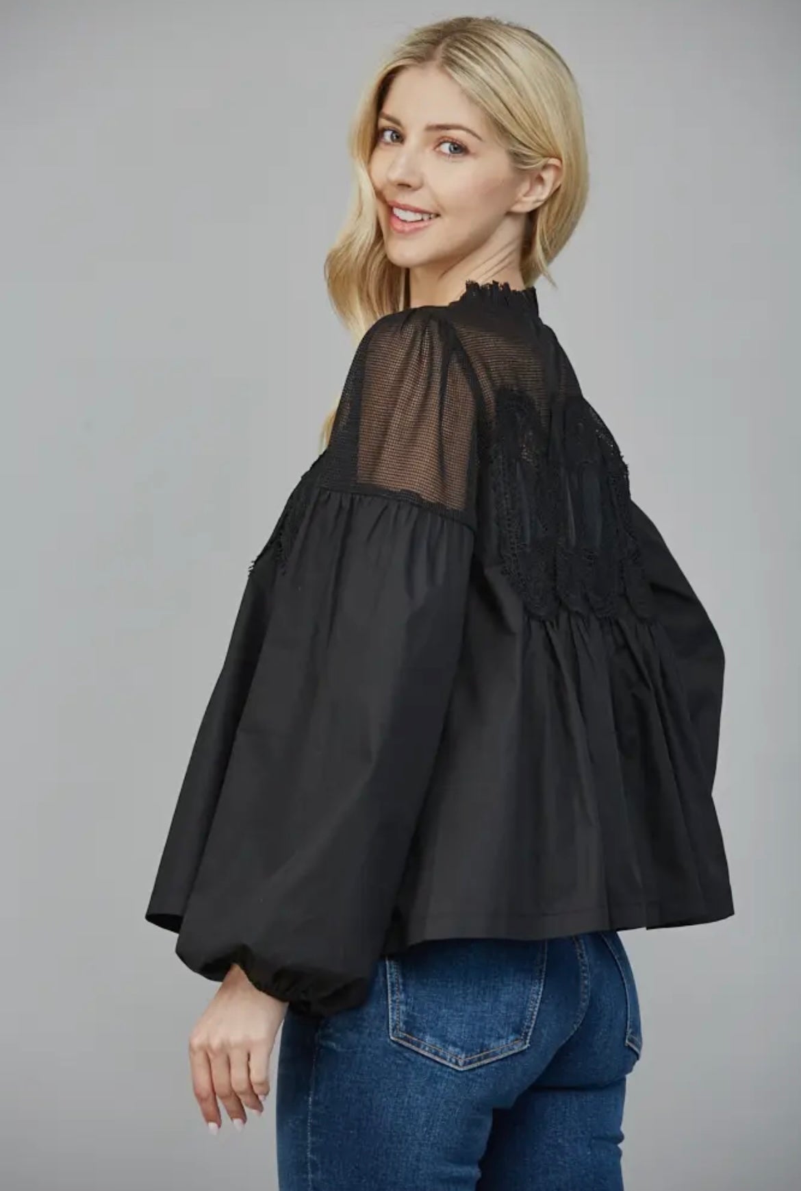 Lace Appliqué Blouse