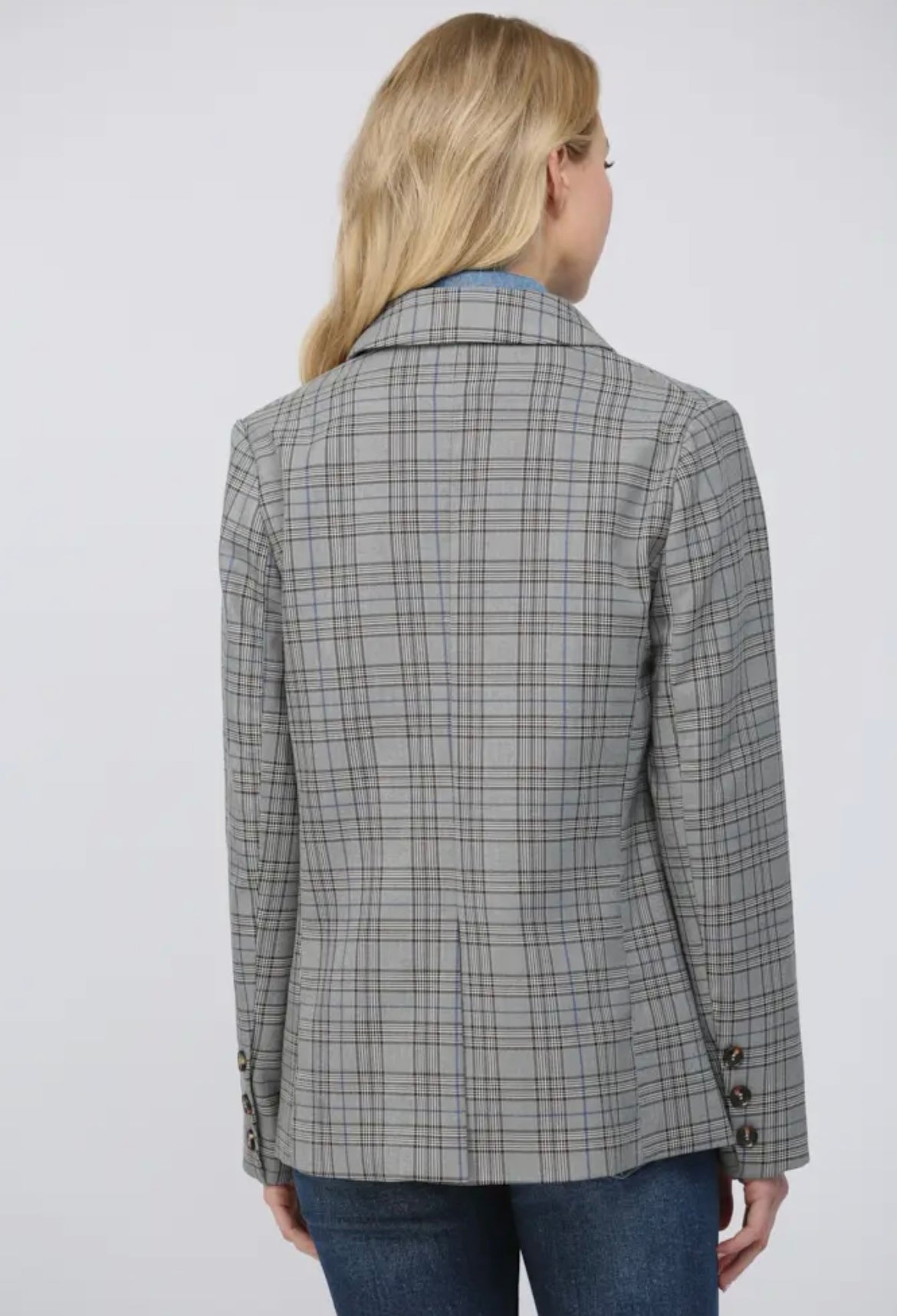 Denim Shirt Insert Detail Plaid
Blazer