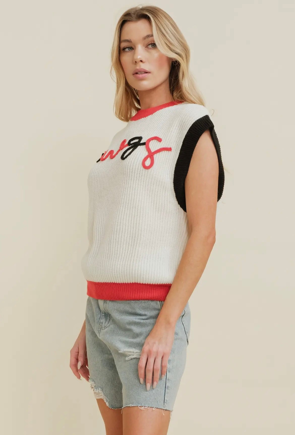 Dawgs embroidered sleeveless sweater