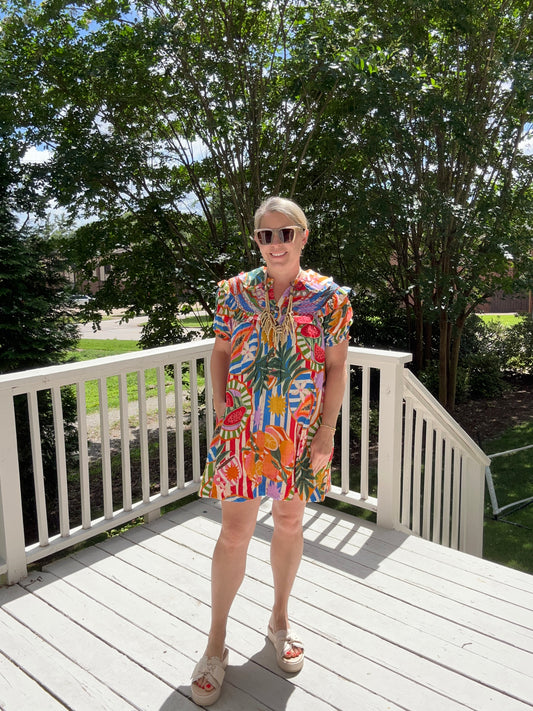 Tropical Island Fruit Dress