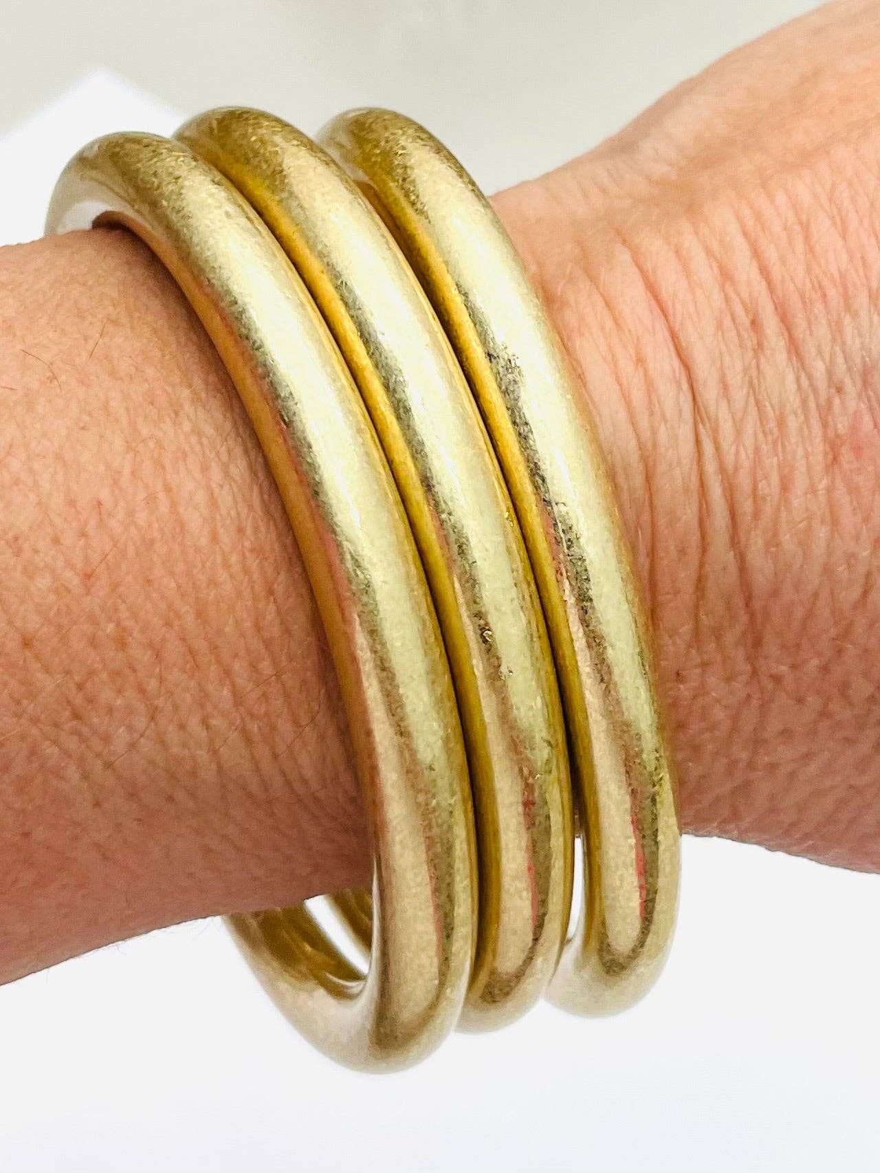 Bold Vintage Bangles (set of 3)(matte gold)