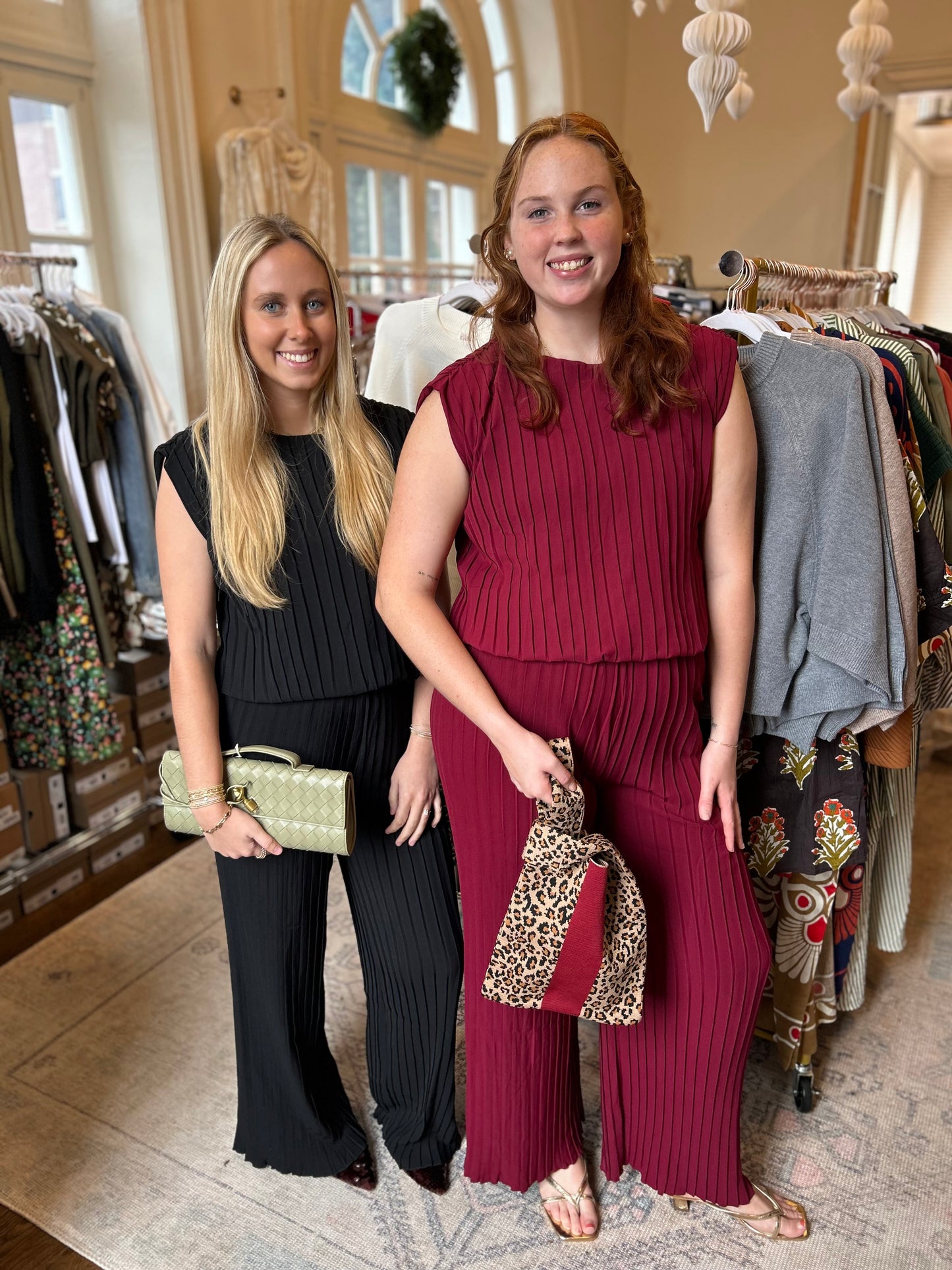 Pleated Top and Pants Set