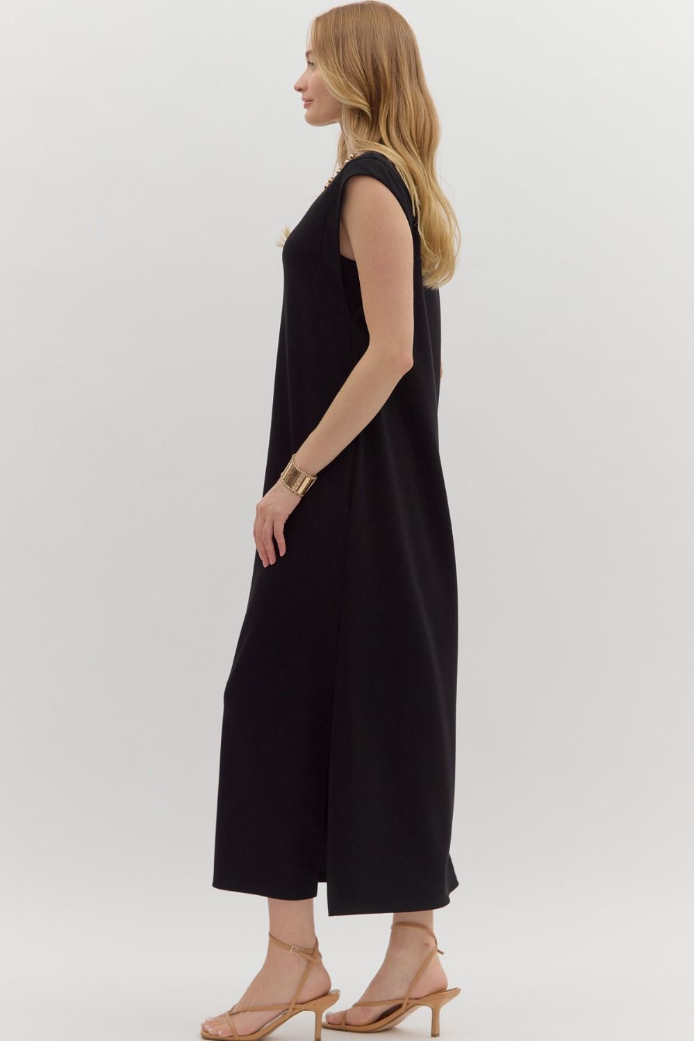 Jersey knit midi dress