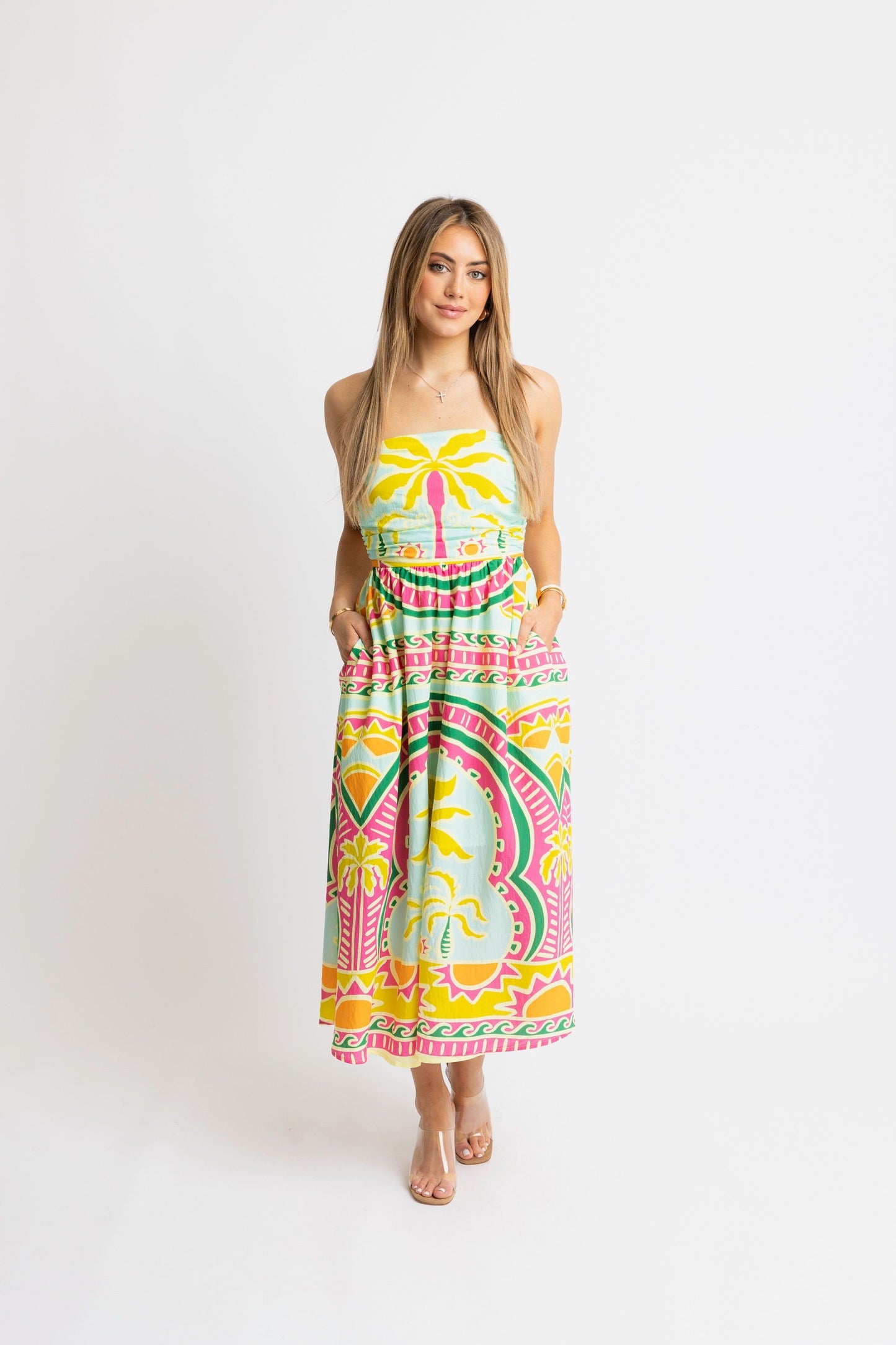 Palm Beach Bustier Maxi Dress