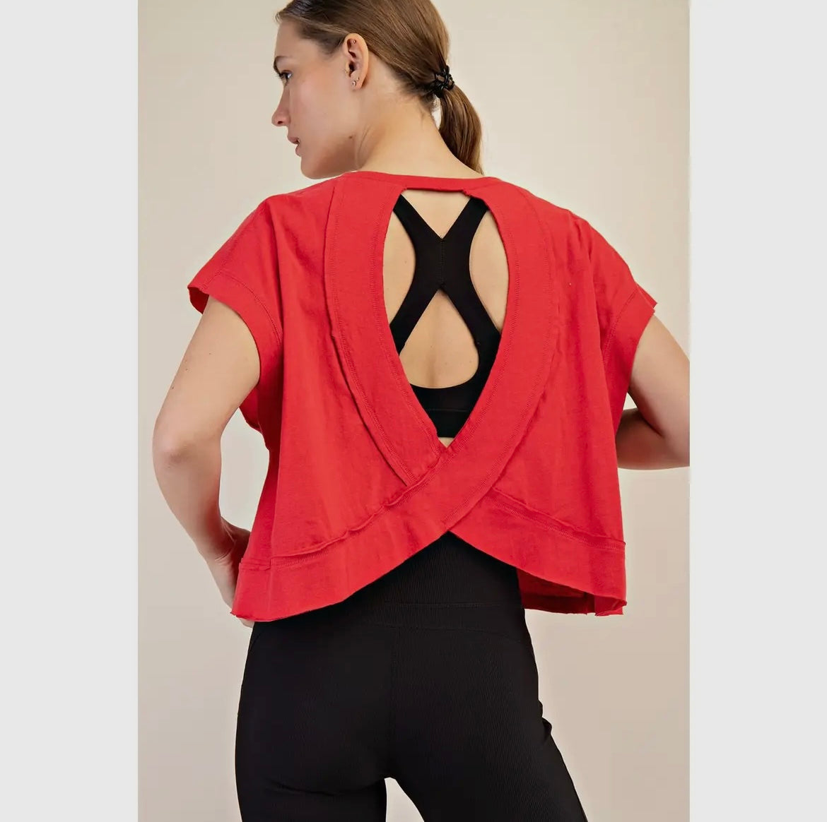 Cotton Slub Open Back Top (Three Colors!)