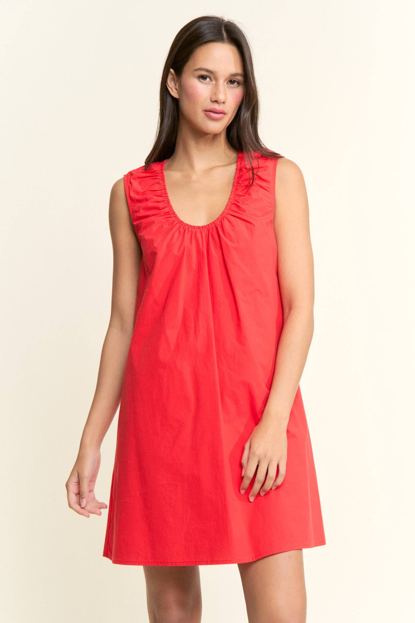 Scoop Neckline Sleeveless Mini Dress (Three Colors!)
