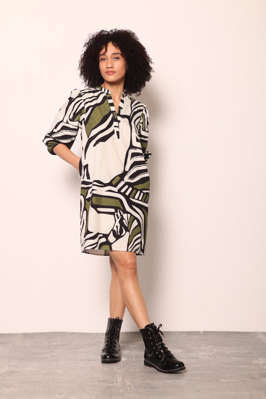 Freya Dress in Zebra