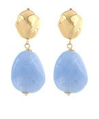 Light blue + gold earrings