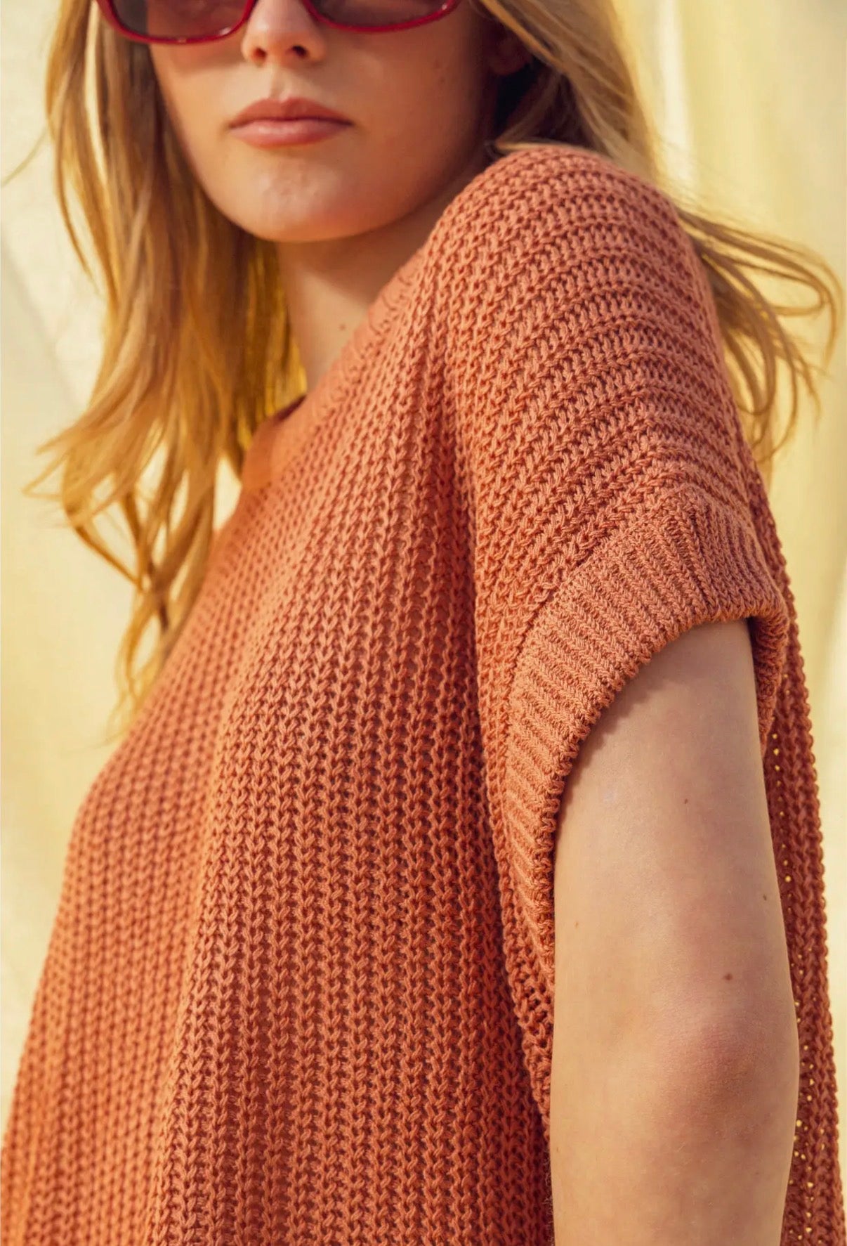 Dolman Sleeve Knitted Top