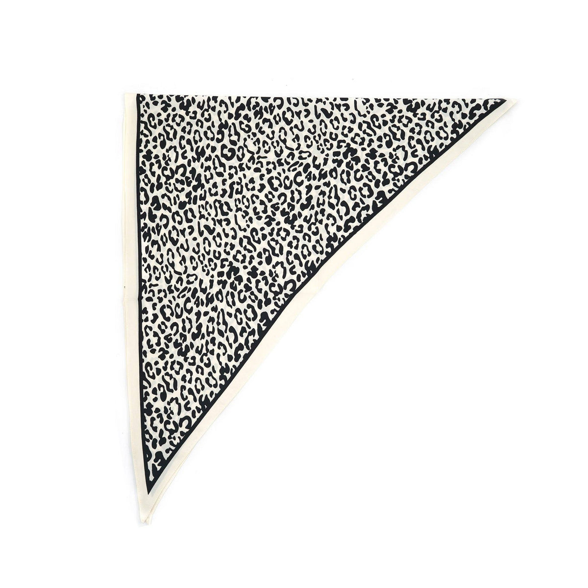 Black and white leopard scarf