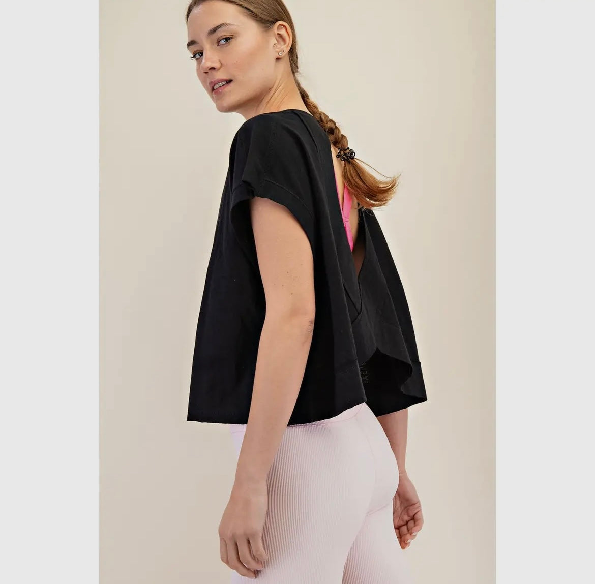 Cotton Slub Open Back Top (Three Colors!)