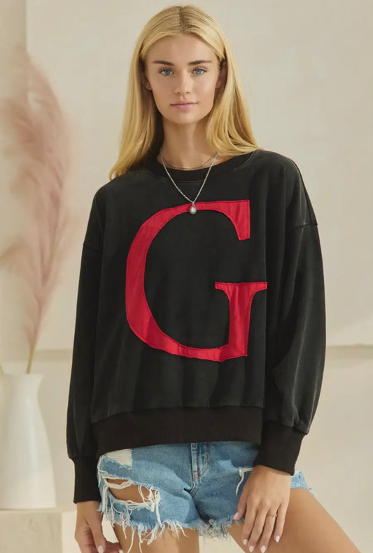 “G” patch sweatshirt