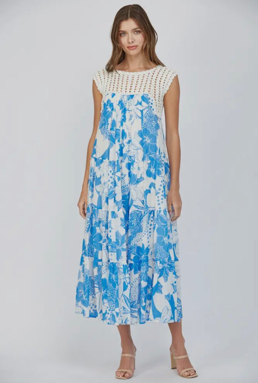 Crochet detail, maxi dress