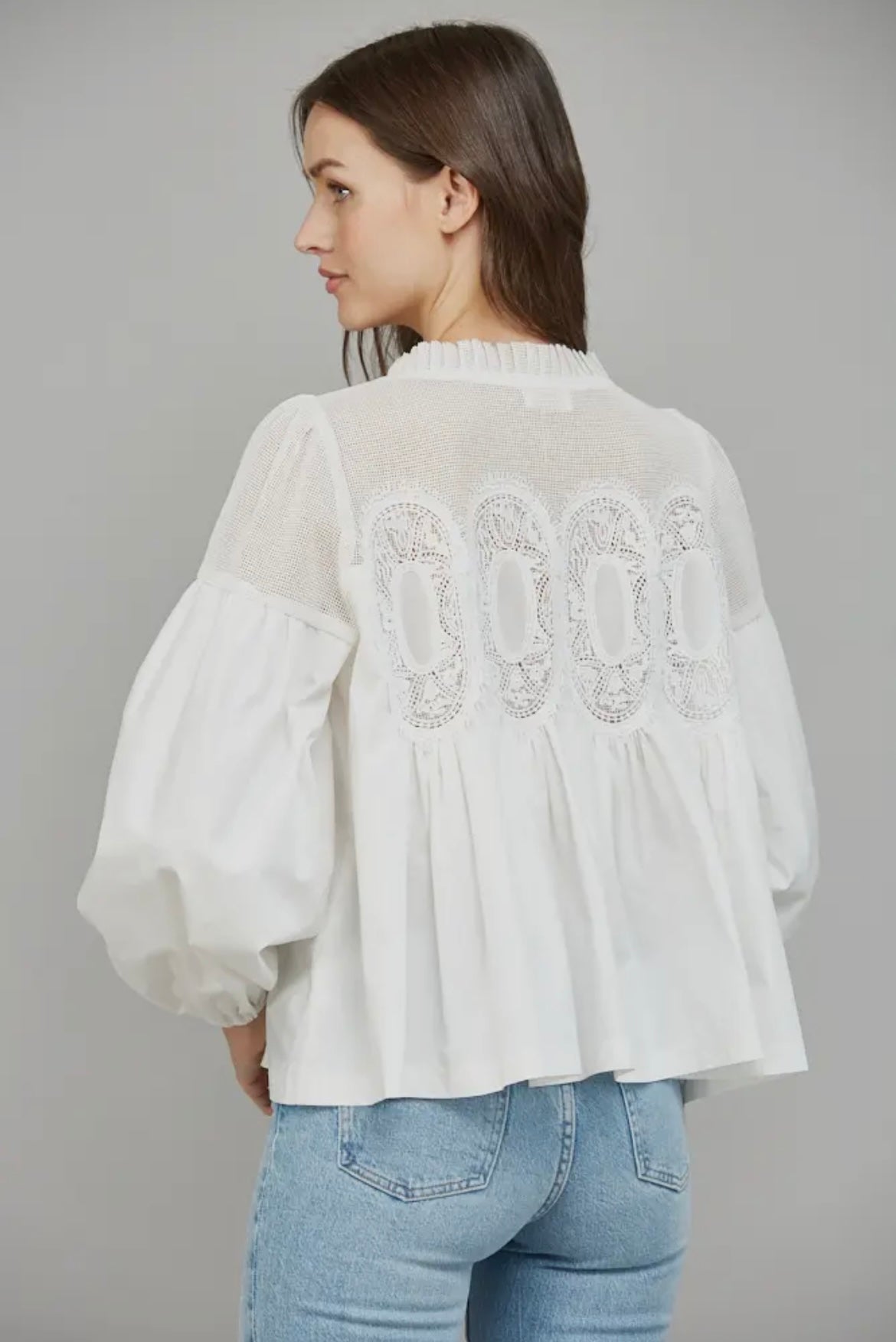 Lace Appliqué Blouse