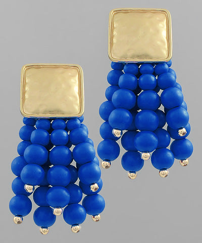 Wood fringe earrings (multiple colors!)