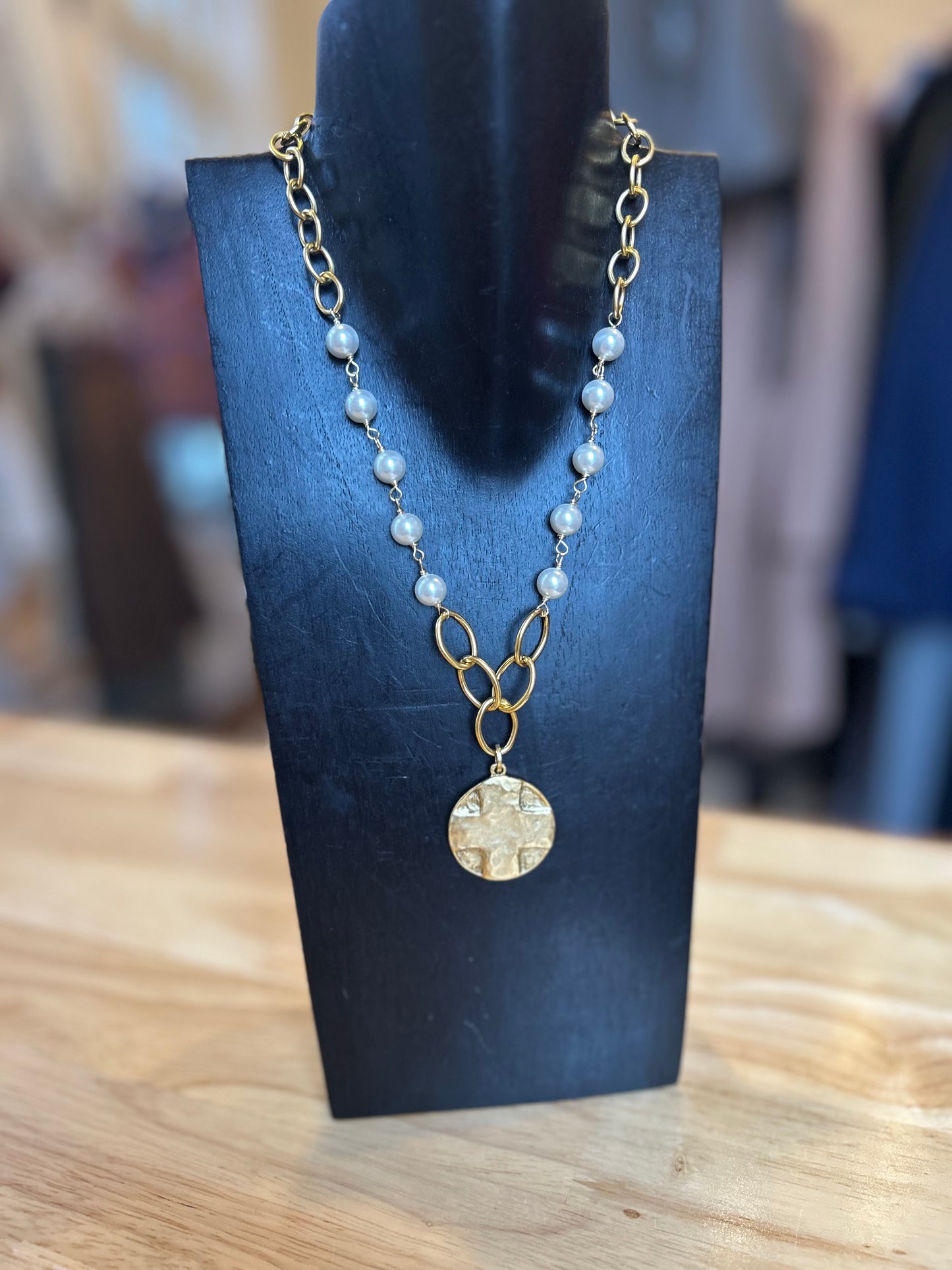 Lord’s Prayer + Pearl Chain Necklace