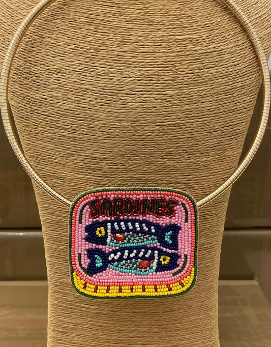 Spring - Sardine Can Necklace (Pink/ Multi)