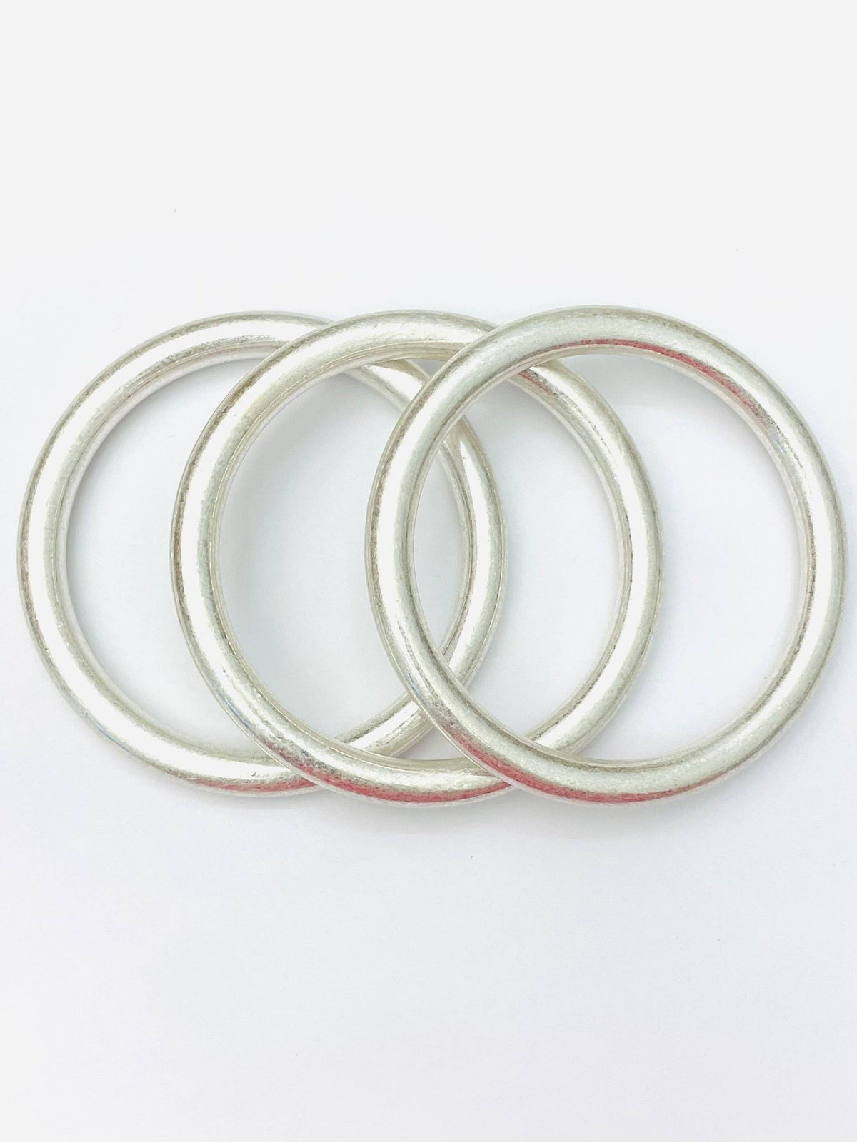 Bold Vintage Bangles (set of 3)(matte silver)