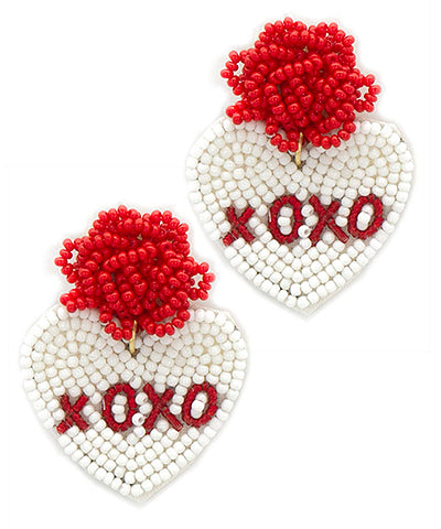 XOXO Heart Earrings