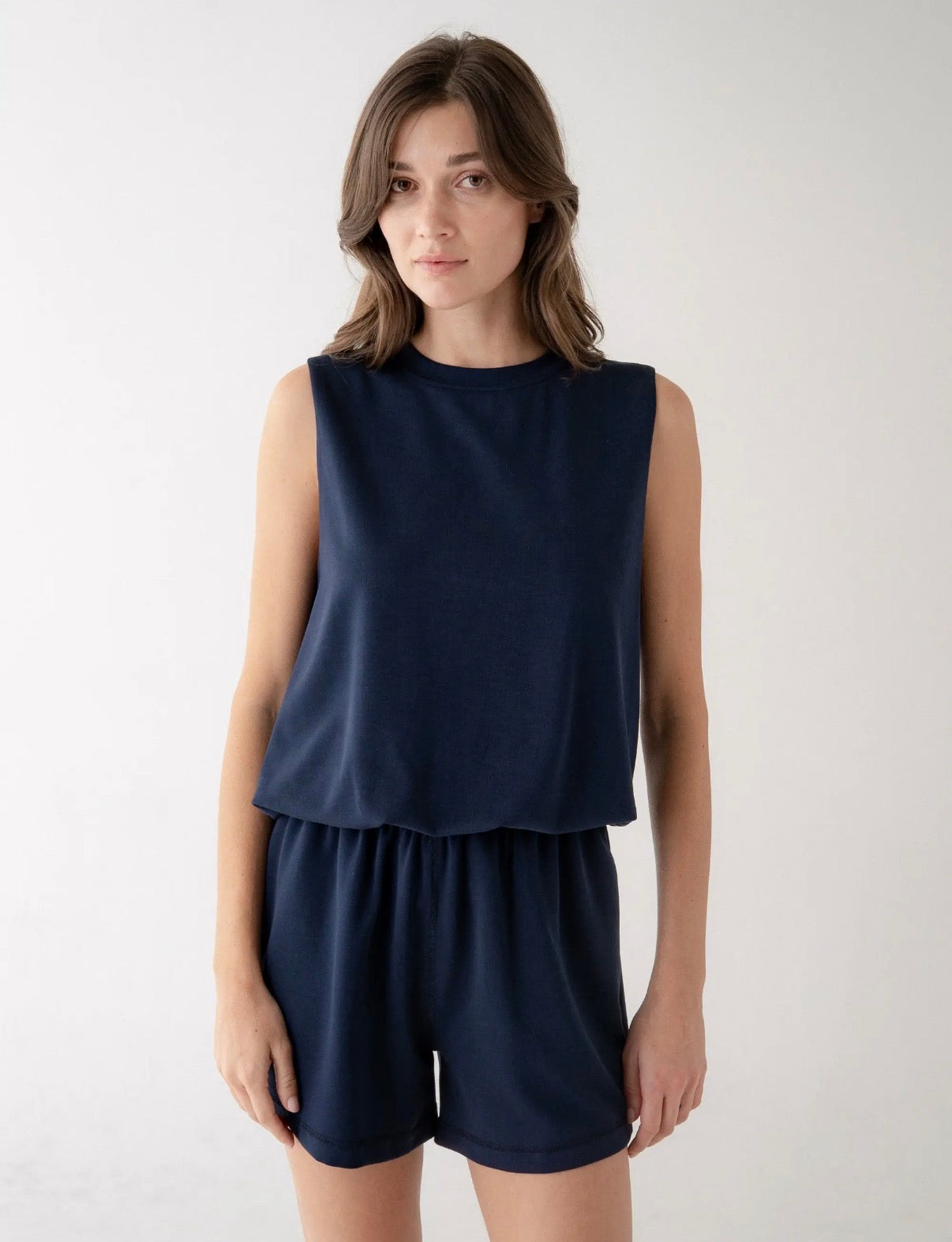 Bubble Hem Sleeveless Top