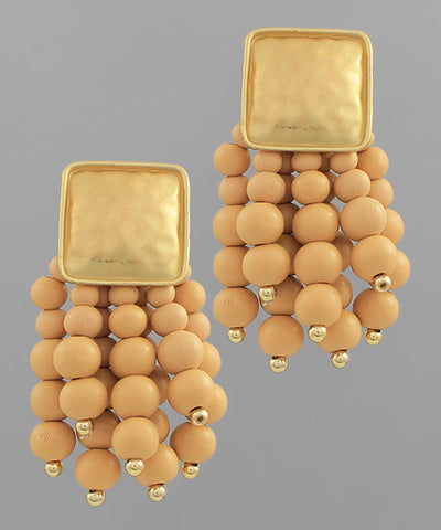 Wood fringe earrings (multiple colors!)