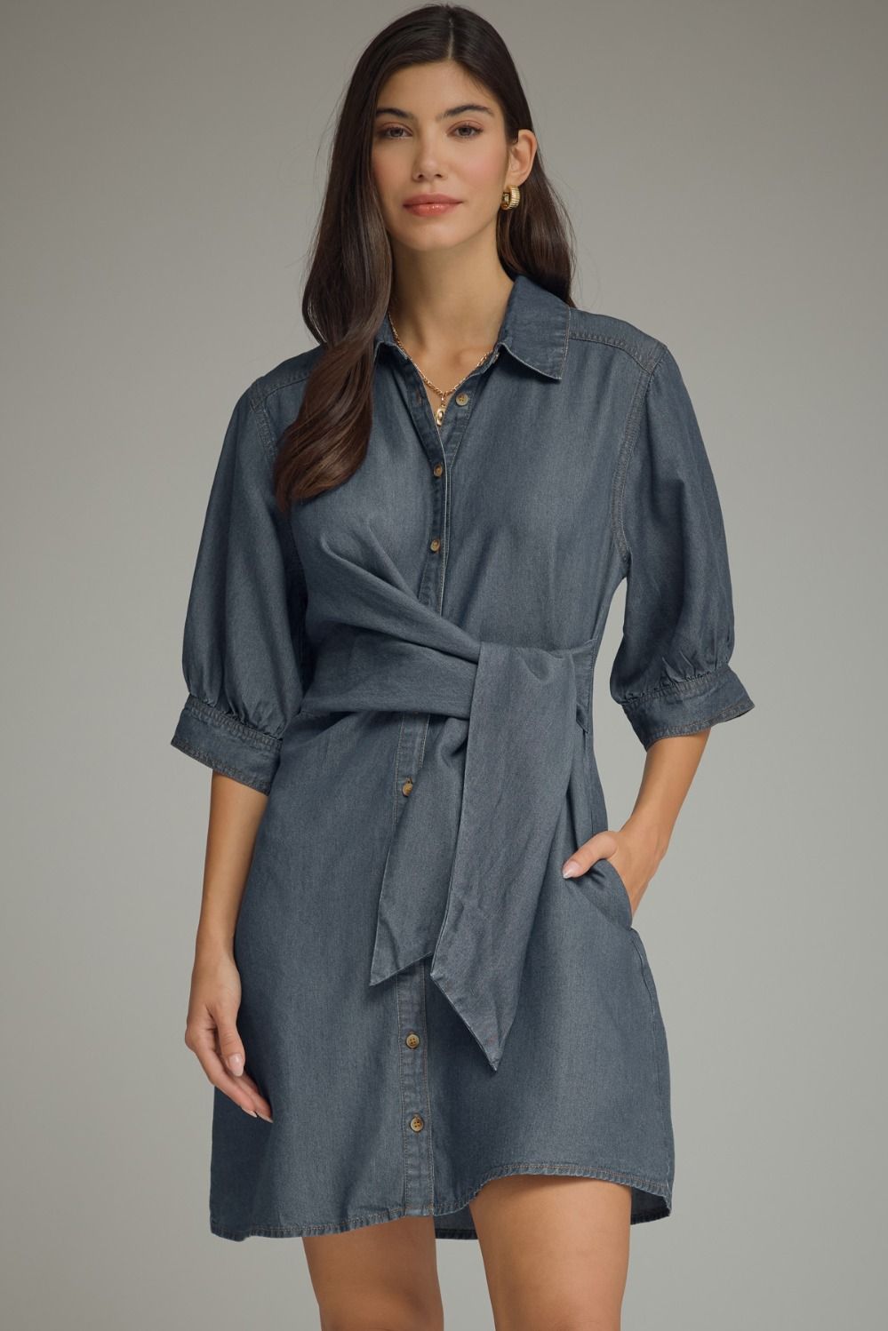 Denim mini dress