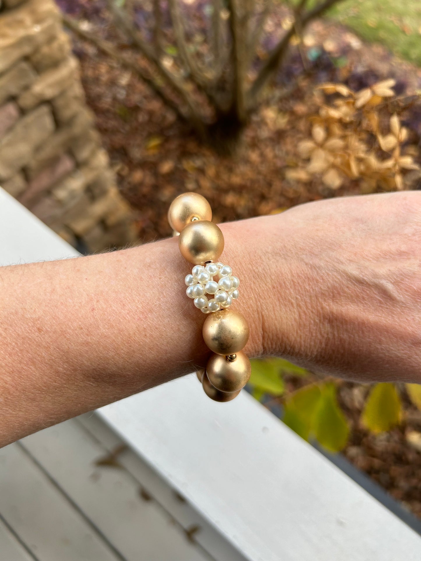 Gold + Pearl Bracelet