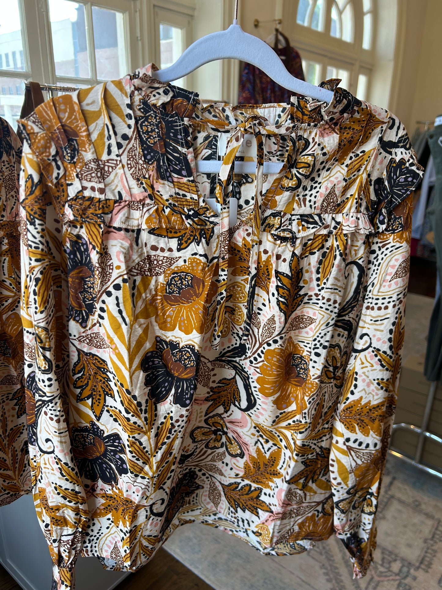 Bold botanical print top