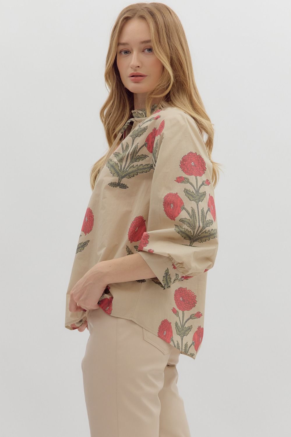 Floral pullover top
