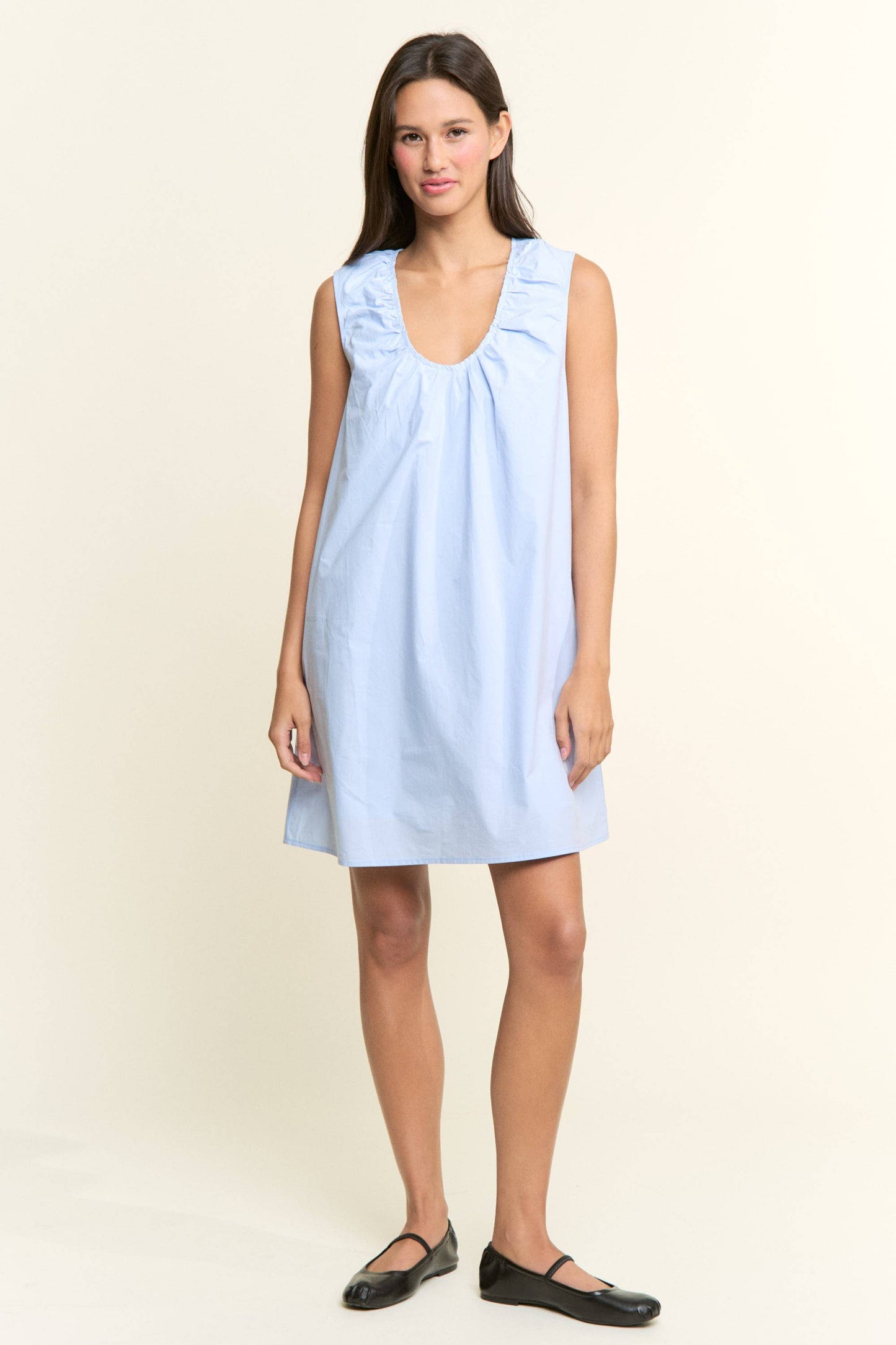 Scoop Neckline Sleeveless Mini Dress (Three Colors!)