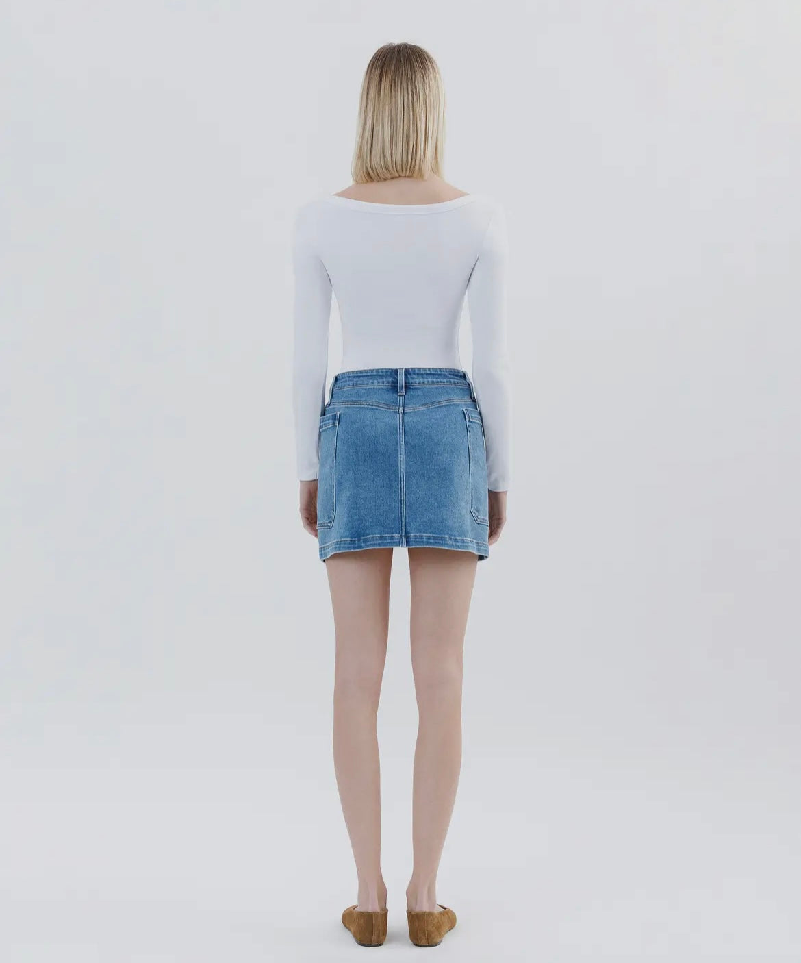High Rise Cargo Mini Skirt