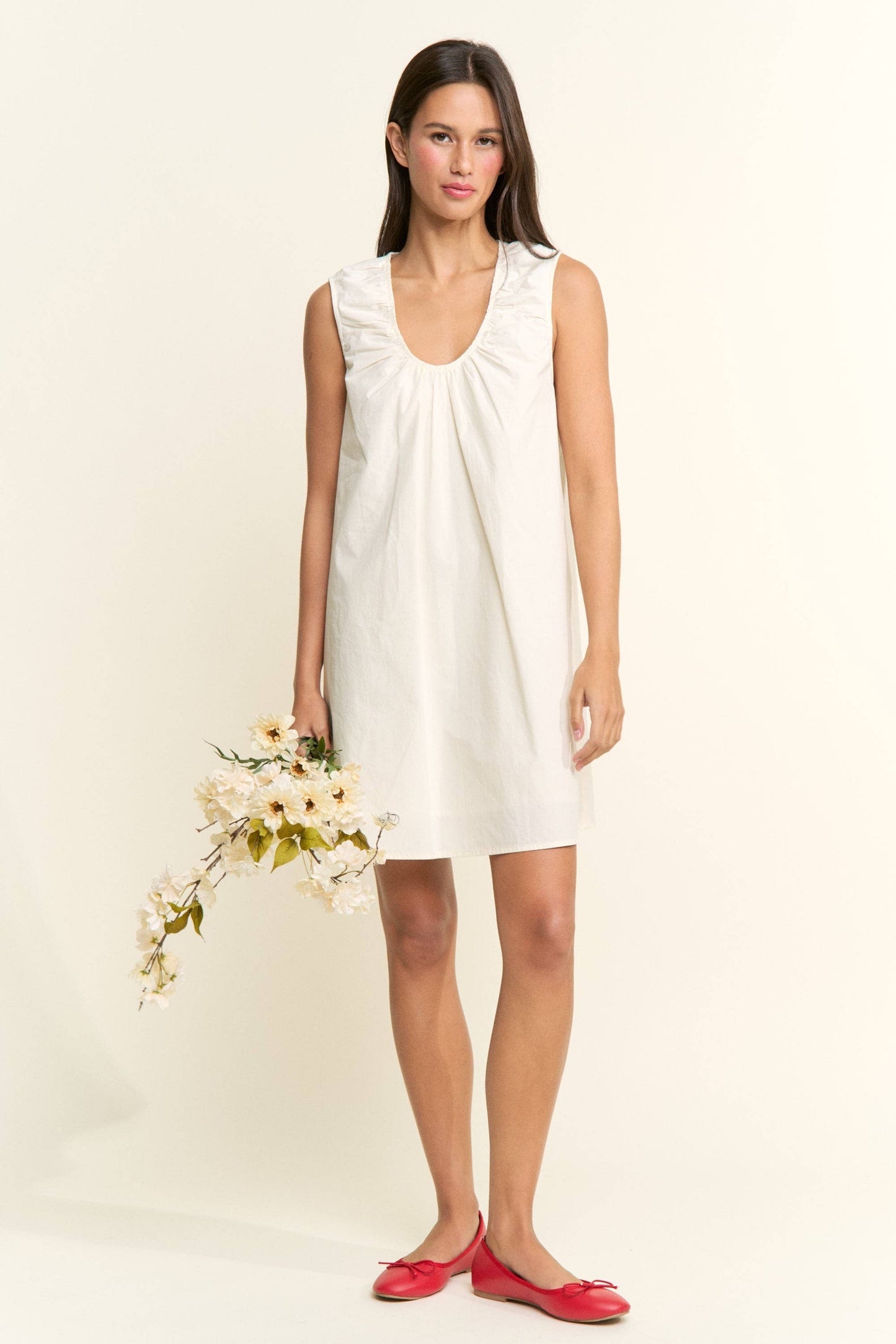 Scoop Neckline Sleeveless Mini Dress (Three Colors!)