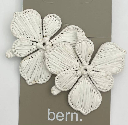 GOLDEN - Flora Stud (white)
