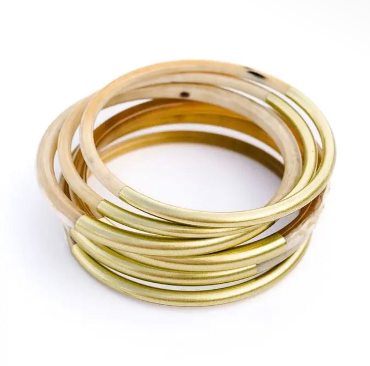 Metallic Gold Mix Bangle Set