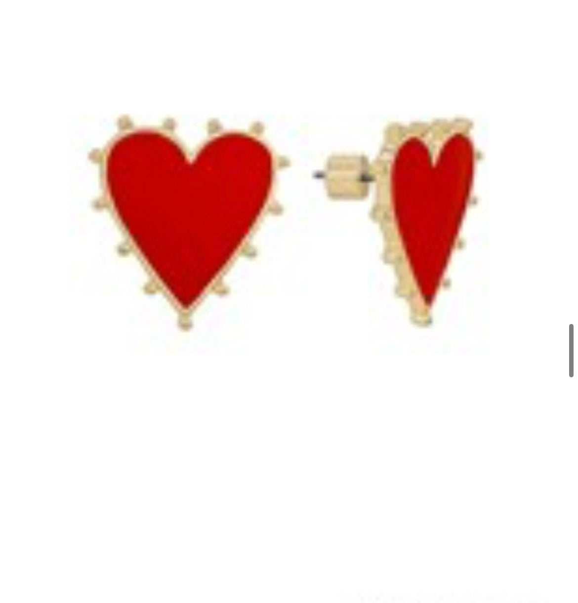 Dotted Color Heart Earrings