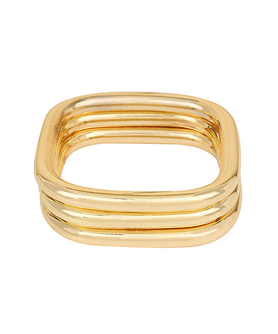 3 Row Square Stackable Bracelet
