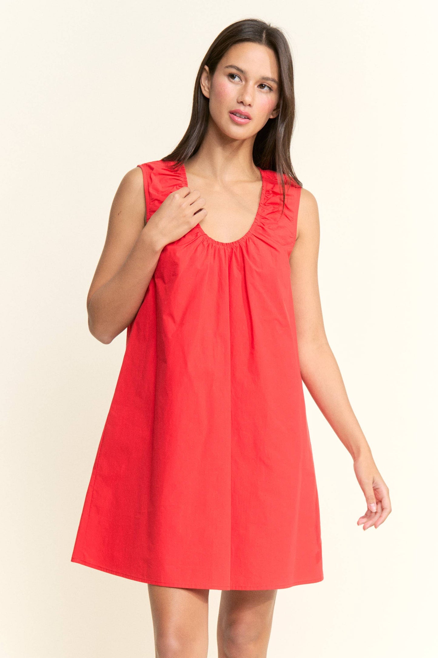 Scoop Neckline Sleeveless Mini Dress (Three Colors!)