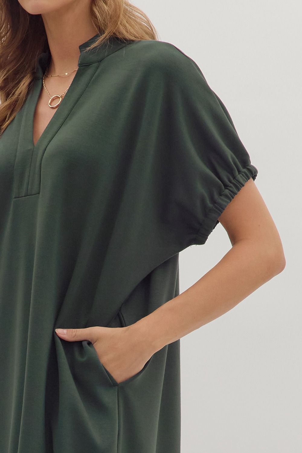 Short sleeve midi dress