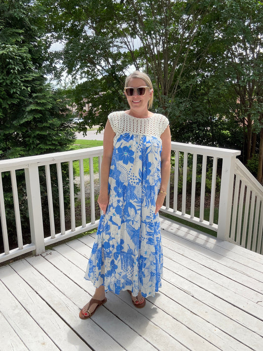 Crochet detail, maxi dress