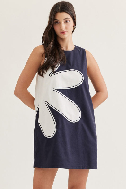 Floral Appliqué Dress (Two Colors!)
