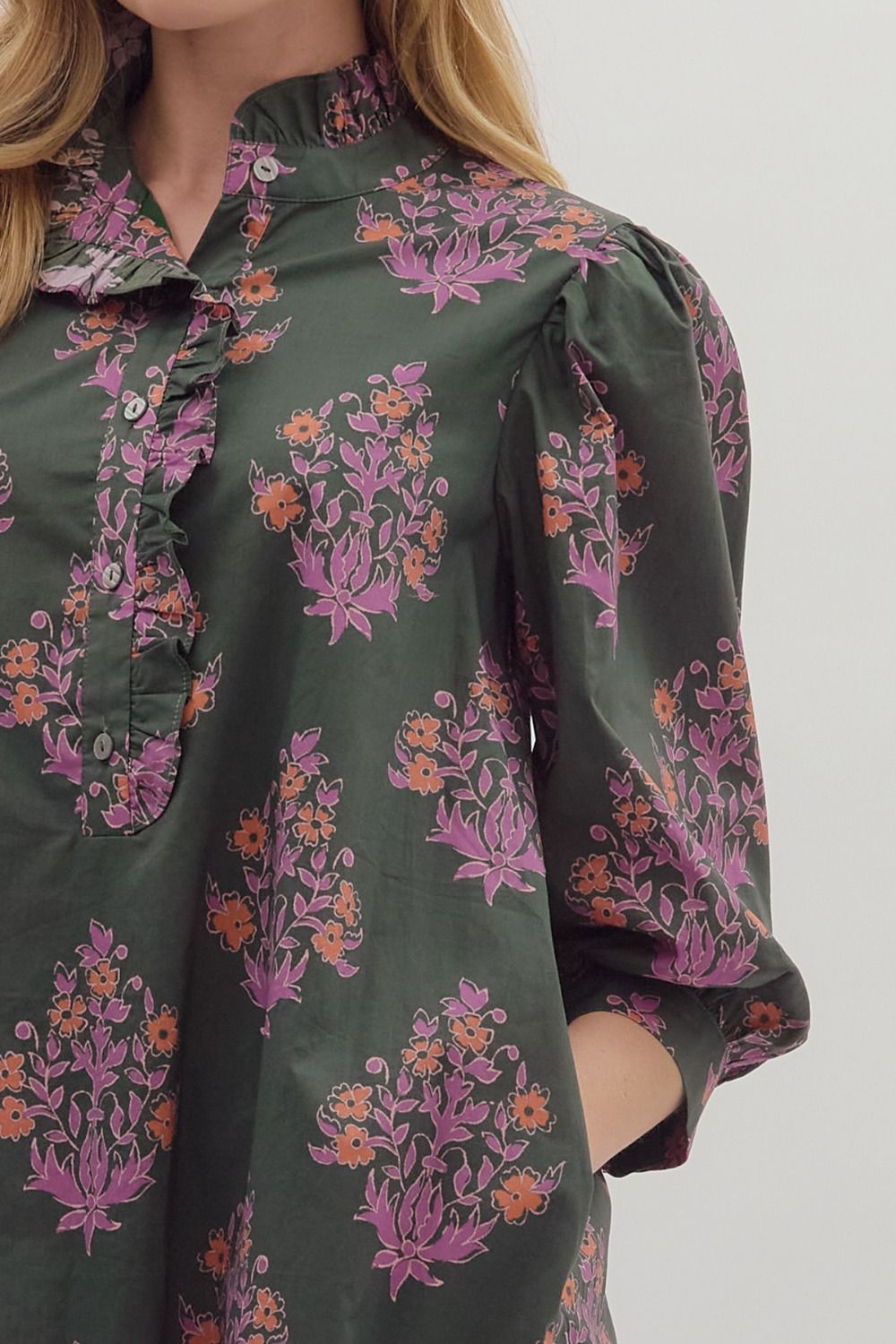 Botanical midi dress
