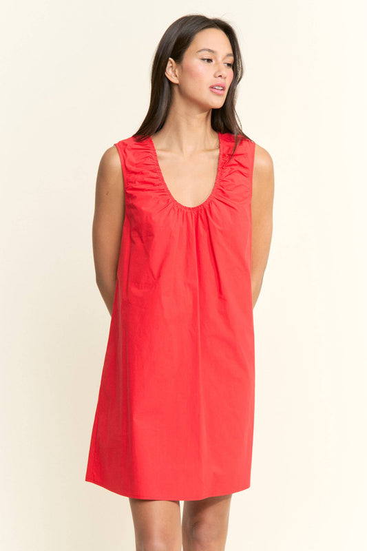 Scoop Neckline Sleeveless Mini Dress (Three Colors!)