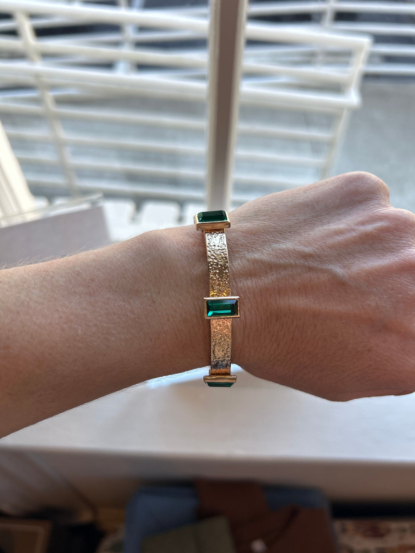 Emerald green bracelet