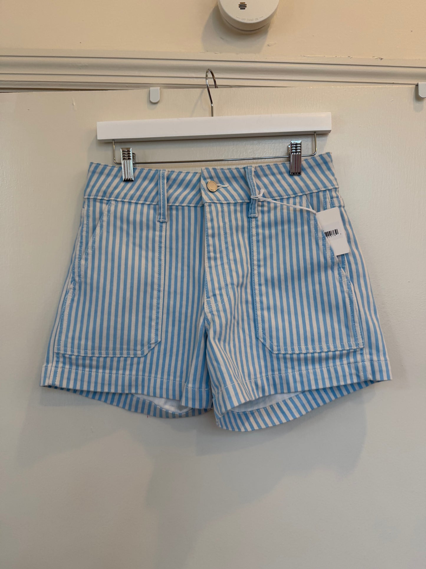 Utility short in light blue stripe