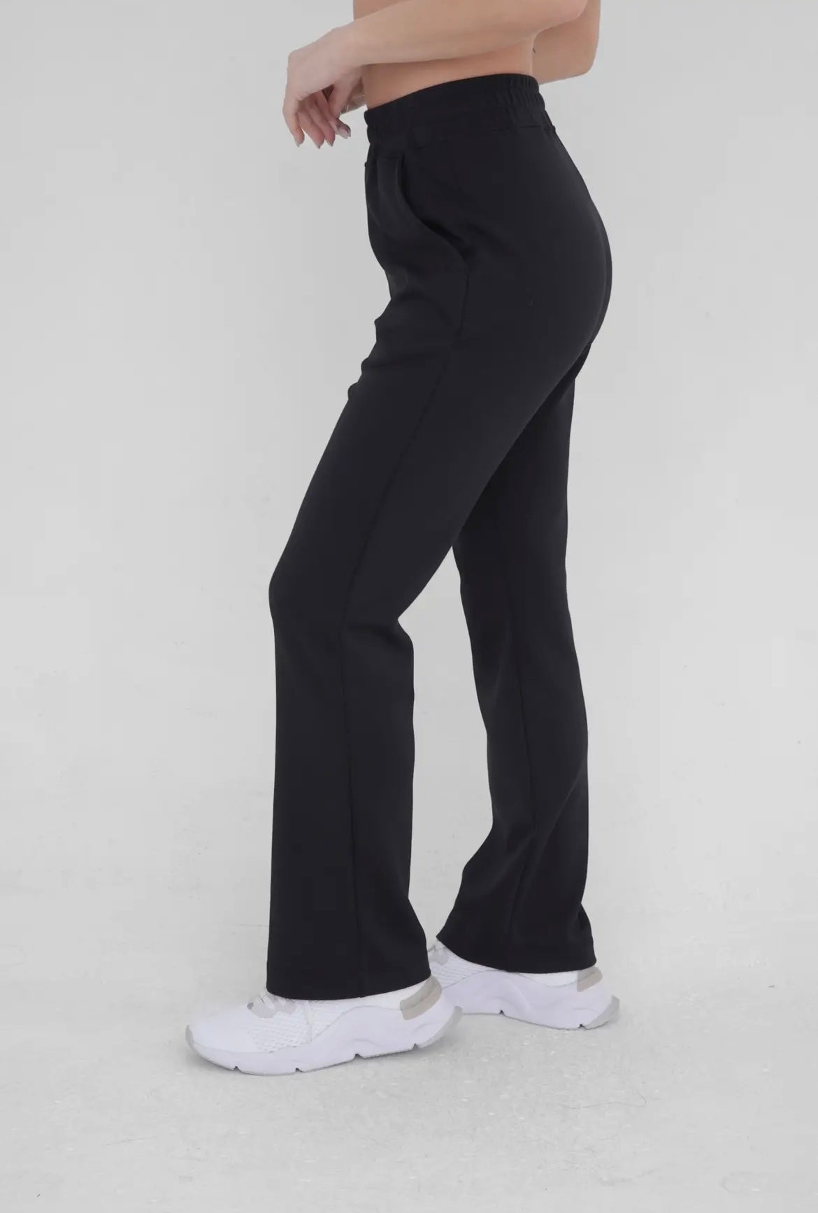 Modal-Blend Crewneck Pullover and High Waist pants set