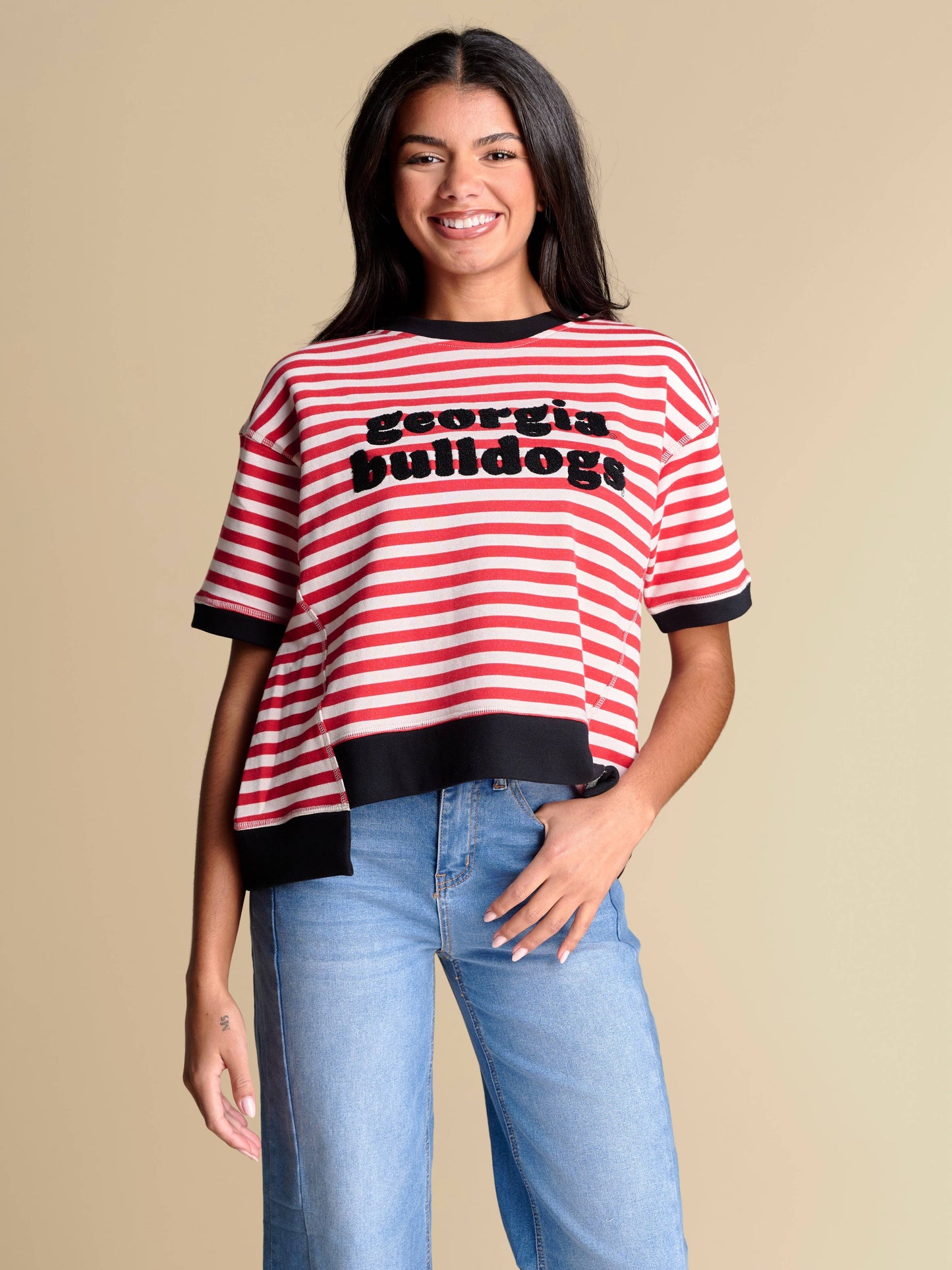 The Stripe Chenille Boxy Top | Georgia